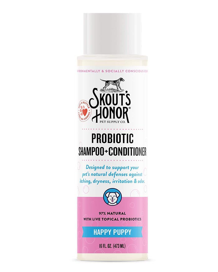 Skout's Honor Happy Puppy Probiotic Shampoo + Conditioner (2-n-1)