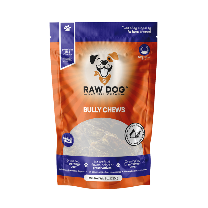 Raw Dog Bully Chews for Dog - 8oz Bag