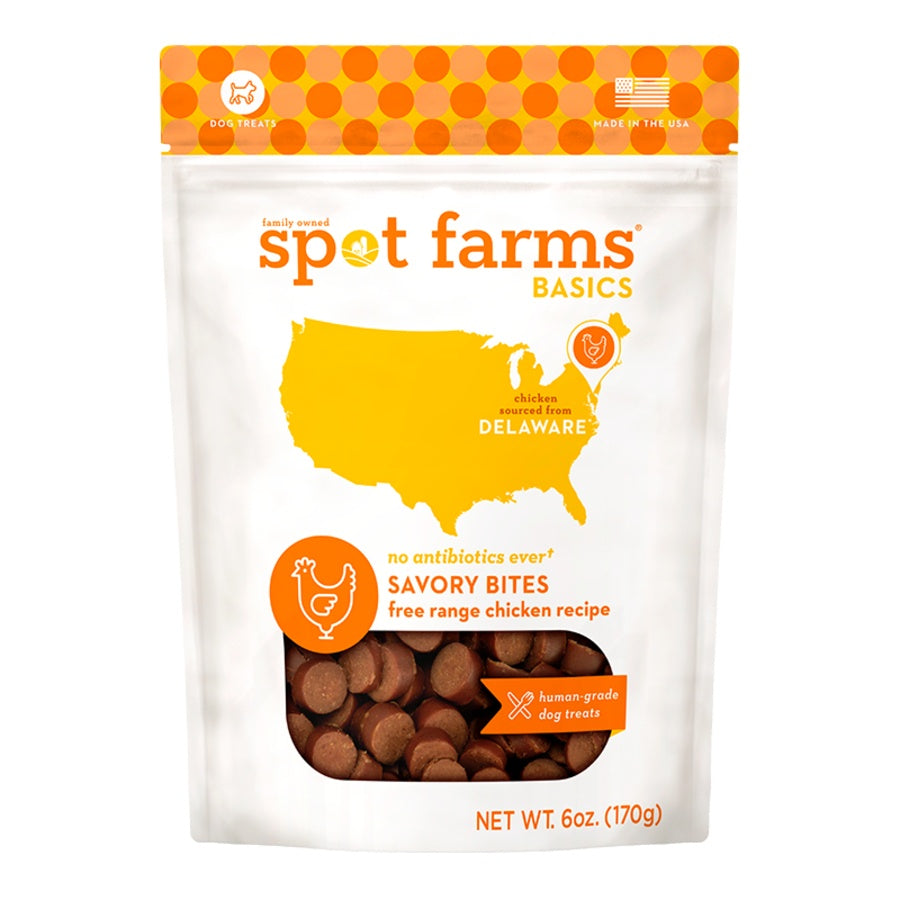 Spot Farms Grain-Free Basic Chicken Bites Dog Treats 6oz