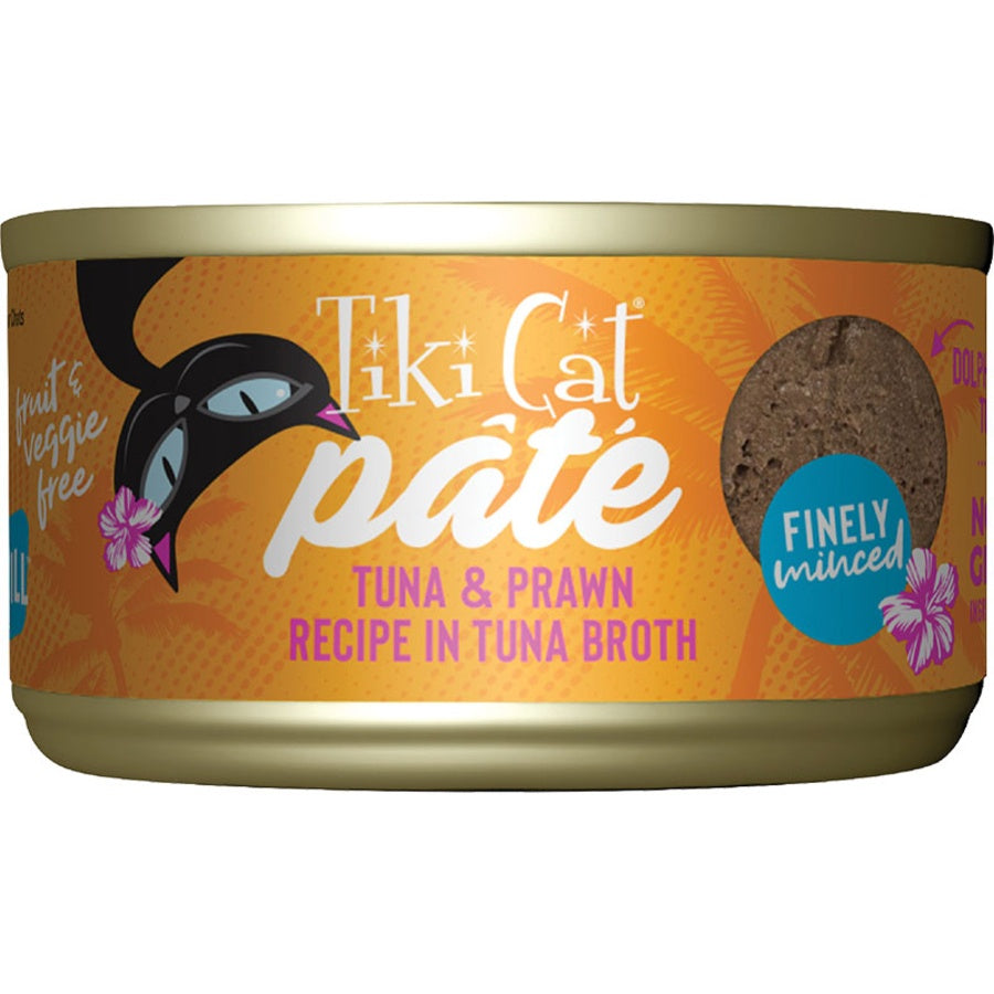 Tiki Cat Grill Pate Tuna and Prawns Grain-Free Wet Cat Food 2.8oz