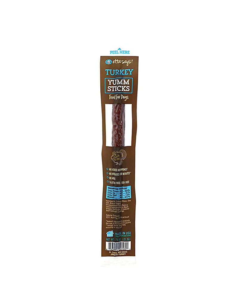 Etta Says Turkey Yumm Stick Jerky Dog Treat .75oz