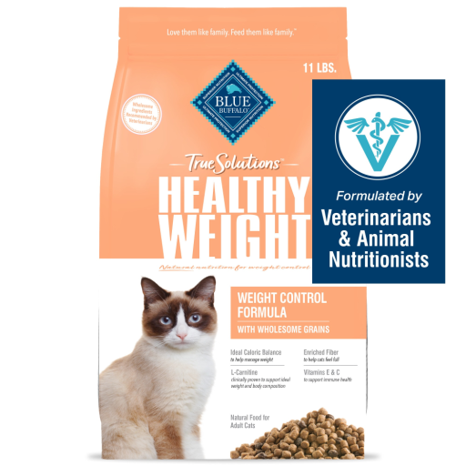 Blue Buffalo True Solutions Healthy Weight Chicken Adult Cat Dry Food 11lb