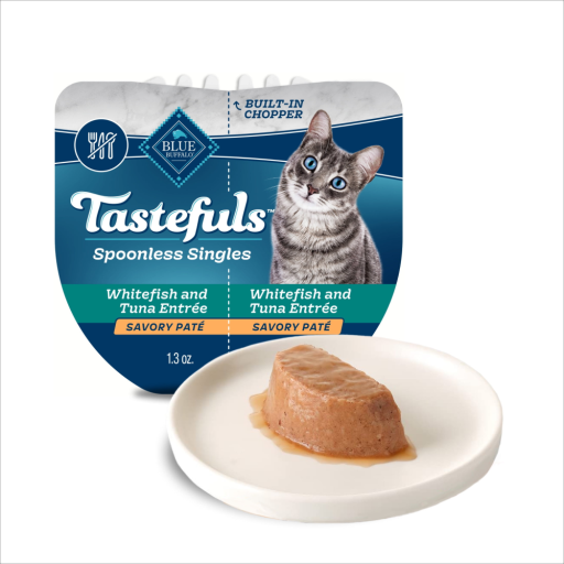 Blue Buffalo Tastefuls Spoonless Singles White Fish & Tuna Adult Paté Wet Cat Food - 2.6oz.