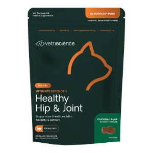 Vetriscience Glycoflex Plus Ultimate Strength Hip & Joint Chicken Flavored Soft Chew Cat Supplement - 30ct
