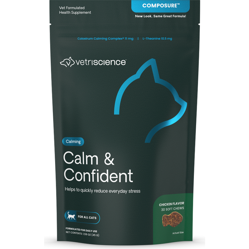 VetriScience Composure  Calm & Confident Trout Flavored Soft Chew Supplement for Cats - 30ct