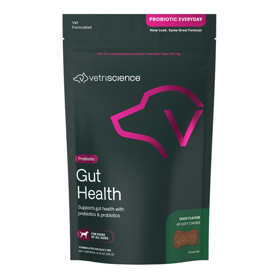 VetriScience Gut Health Duck Flavored Soft Chew for Dog - 45ct