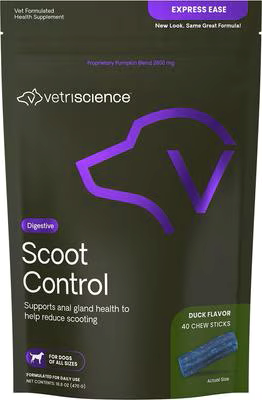 VetriScience Express Ease Scoot Control Duck Flavored Soft Sticks for Dogs - 40ct